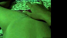 hairy solo girl masturbates with wet pussy