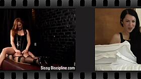 Oh, you look so cute dressed as a sissy girl, but it's humiliating in this femdom bdsm scene