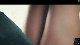 couple dives into hot sex after playing in the cold snow, muff diving and all