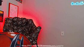 Busty Leah Gotti In Spider-Girl Cosplay Spreading Her Big Ass