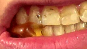 FIFI FOXX EATS GUMMY BEARS IN CLOSE-UP MOUTH VORE