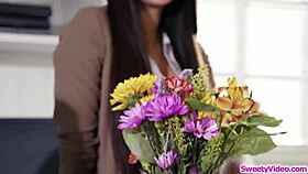 milf fingered by boss in her office with hairy pussy oral