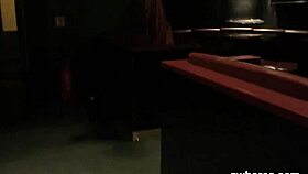 Stripper girl caught on hidden cam sucking and banging hard.