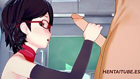 boku no hero boruto naruto hentai 3d - bakugou katsuki & sarada uzumaki sex at school - animation hard sex manga