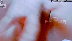 I finger my girlfriend's shaved pussy closeup.