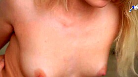 Hottie lures worker to lick pussy and cum on face