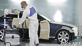 Naughty brunette zuzana bent over in wet doggystyle session