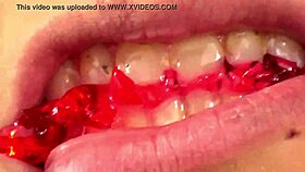 FIFI FOXX EATS GUMMY BEARS IN CLOSE-UP MOUTH VORE