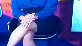 Spicy hot Indian TV anchor in cricket show