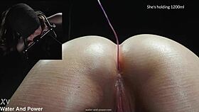 Scottish Violet Bee gags and gets enema in submissive scene