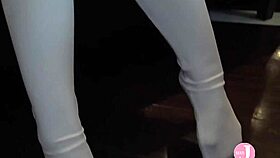 Japanese idol cosplayer in hentai cosplay gets creampied in doggystyle