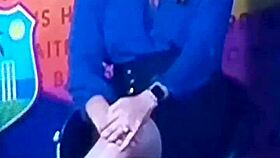 Spicy hot Indian TV anchor in cricket show