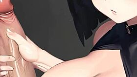 Hinata gives hot handjob in pov