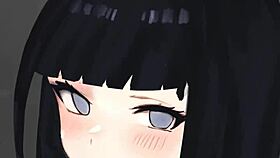 Hinata gives hot handjob in pov