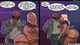 Does the curvy prostitute fuck him on stage?