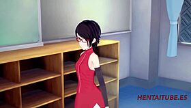 boku no hero boruto naruto hentai 3d - bakugou katsuki & sarada uzumaki sex at school - animation hard sex manga