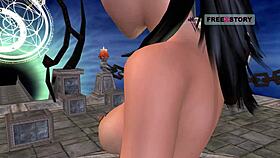 In this animated 3D cartoon, INDIAN BBW gives SEXY poses in MANY positions