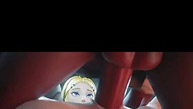 Zelda's big tits bounce as monster cock pounds her ass in 3D anime hardcore!