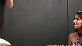 Bossy british cfnm babe in heels and shoes jerks off submissive cock with classy fetish touch