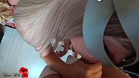 Babe blowjob dick boyfriend and cowgirl in the morning pov