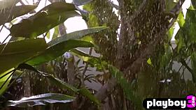 beautiful blonde milf katya clover poses perfectly in the rain