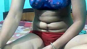 kavita feels excited removing her dress on webcam.