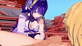 Experience POV sex with Raiden Shogun in Genshin Impact hentai featuring real voice!