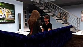 my hot stepmother helped me to cum hard first time - 3d hentai animated porn - measuring my cum