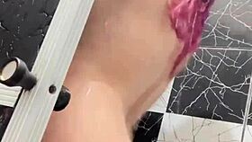 Sko Ella in shower showing tattooed pussy and boobs!