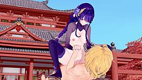 Experience POV sex with Raiden Shogun in Genshin Impact hentai featuring real voice!