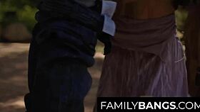 TENDER GIRL AND HER COUSIN FUCK PASSIONATELY IN PUBLIC!