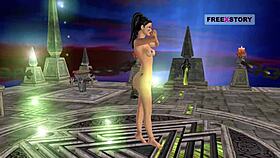 In this animated 3D cartoon, INDIAN BBW gives SEXY poses in MANY positions