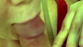 Intense blowjob on massive cock with deep throating