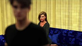 my hot stepmother helped me to cum hard first time - 3d hentai animated porn - measuring my cum