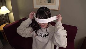 Asian gal squirts endlessly during intense creampie session