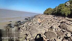 ONE CAN NO LONGER CUM EVEN ON THE BANKS OF THE RIVER A JERK FILMED ME AND FOR HIM TO GIVE ME MY VIDEO I HAD TO FUCK HIM