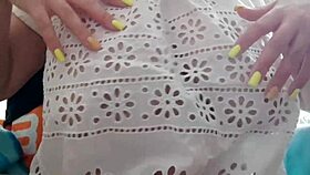 Wow, my cute stepsister's huge tits after school!