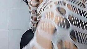 tattooed brazilian morena's funky dance is intriguing