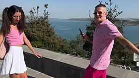 Fucked a Cute Girl and Her Boyfriend After Street Meet!