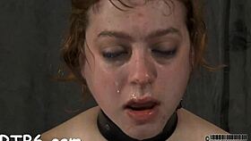 Intriguing BDSM Scene with Bound Pussy Spanking.