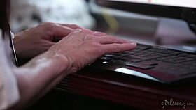 india summer and sara luvv enjoy each other's soft feet in a scene