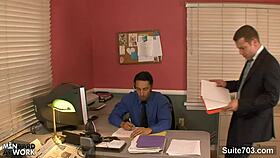 Amazing Gay Blowjob And Fucking In Office