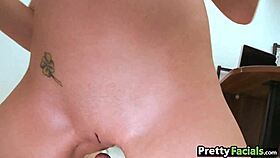 pretty blonde teen katie summers gets cum on face!