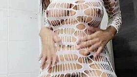 tattooed brazilian morena's funky dance is intriguing