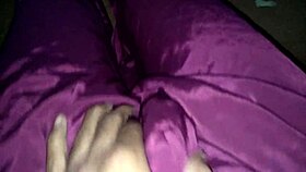 Gay man jerks off to hot purple shemale