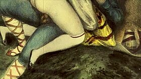 a retro vintage illustration of antique erotic art from the past