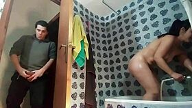 Stepsister catches masturbating, gives blowjob