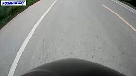 Risky Quick Blowjob in Public Toilet on the Road. Fast and Wild.