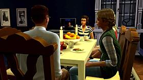 In this Sims 4 parody, a group enjoys handjobs and foursome fun