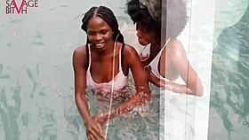 GODDESSJHAY BATHES IN POOL, THEN SHOWERS FOR SQUIRTING ORGASM